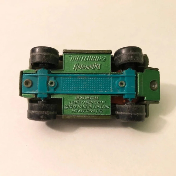 Vintage 1973 Matchbox Rolamatics Lesney Military Green  No 73 Weasel - Picture 6 of 10